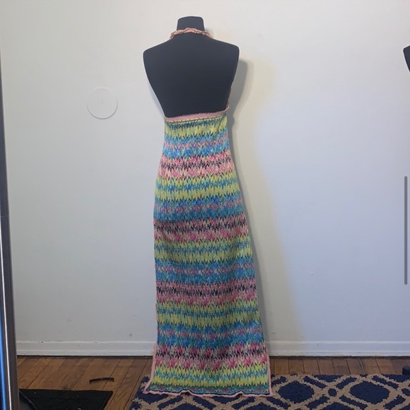 💗💛💚 Christina Makowsky Chained Halter Knit Sundress 💗💛💚 - Picture 10 of 13